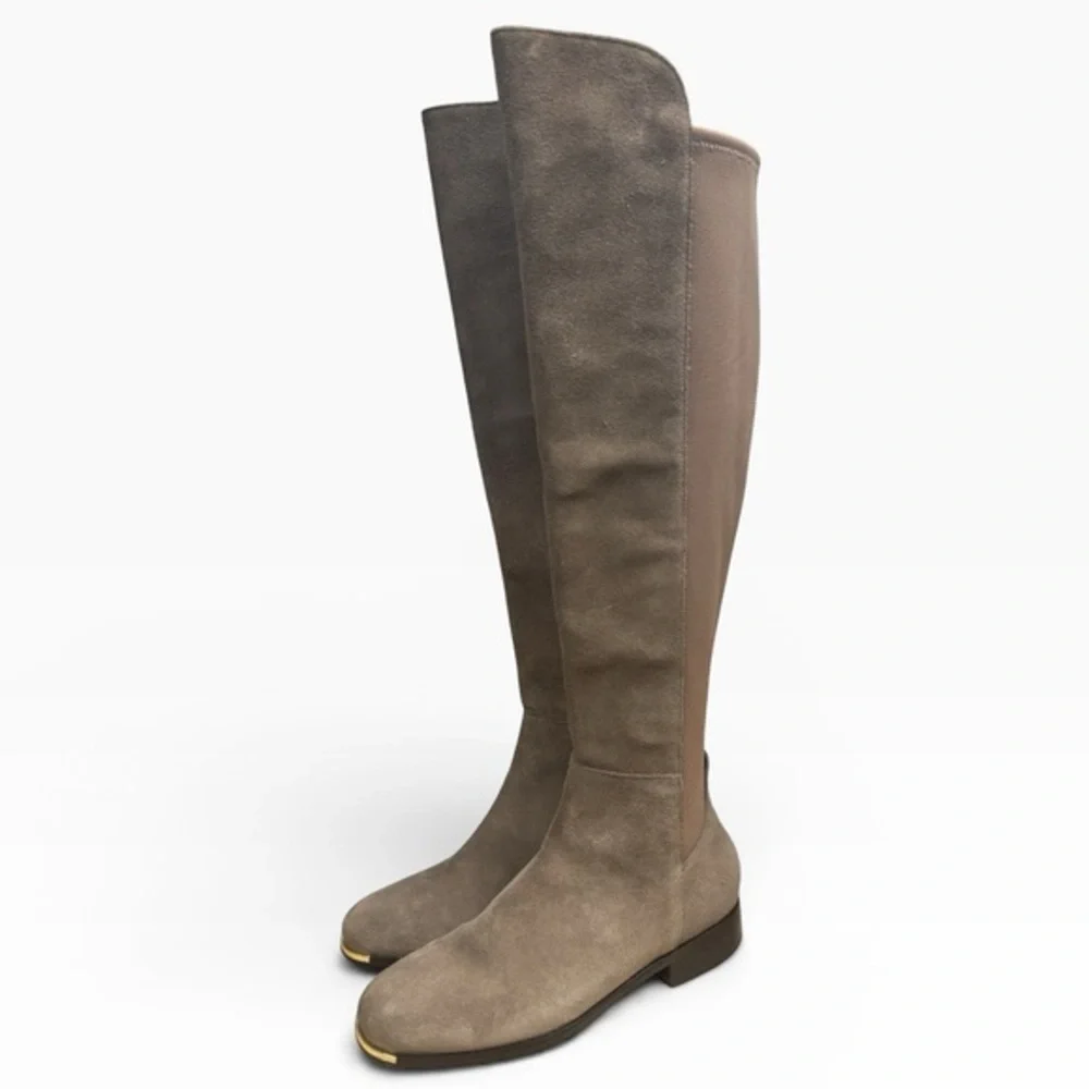Cole Haan Grand Ambition Huntington OTK Suede Boots Walnut US 7.5 Stretch